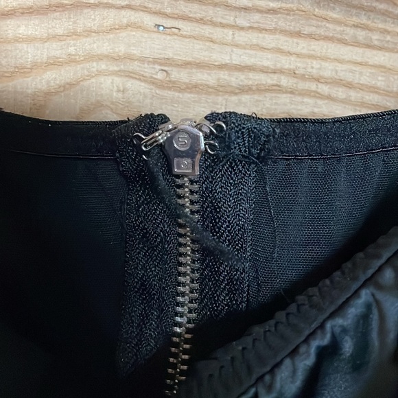 Urban Outfitters size Large Black Satin Soft Buttery Corset Top with Zipper Back - Picture 3 of 7